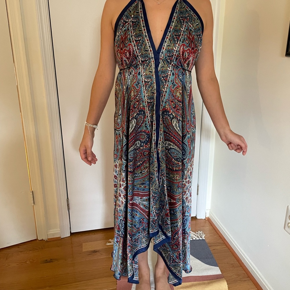 Silky scarf dress, OS